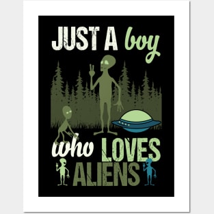 Aliens Peace Hand Sign Posters and Art